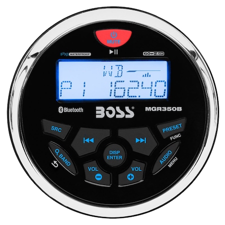 Boss Audio MGR350B Marine Gauge Style Radio - MP3/AM/FM/RDS Receiver MGR350B